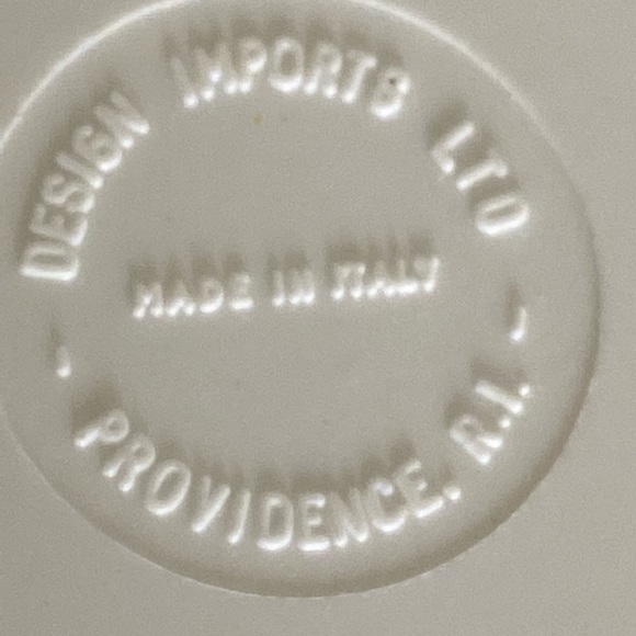 2 small red flower tray Rosa Gallica PT Redoute Design Imports art coaster Italy - Picture 3 of 15